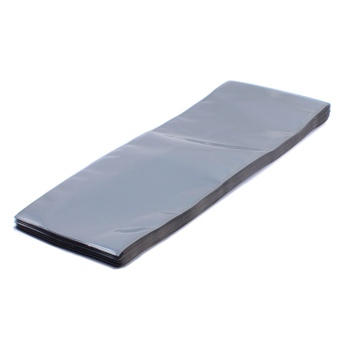 Aexit 100 Pcs 160mm x 400mm Silver Tone Flat Open Top Anti Static